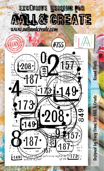 AAll&create - A6 STAMPS - #755 - Round Digits