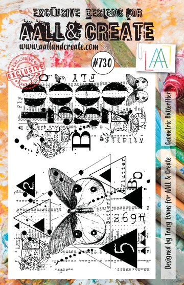 Aall&Create - A5 stempel - Geometric Butterflies - #730