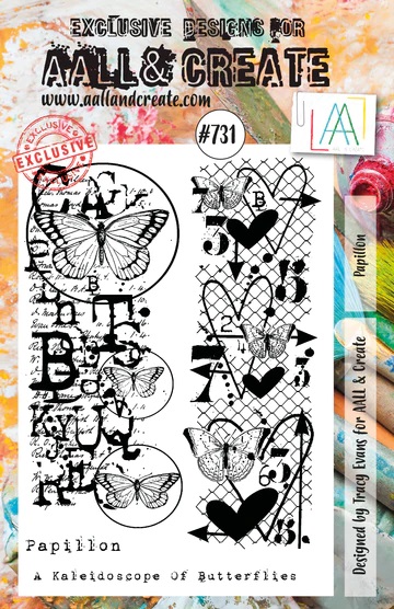 Aall&Create - A5 stempel - Papillon - #731