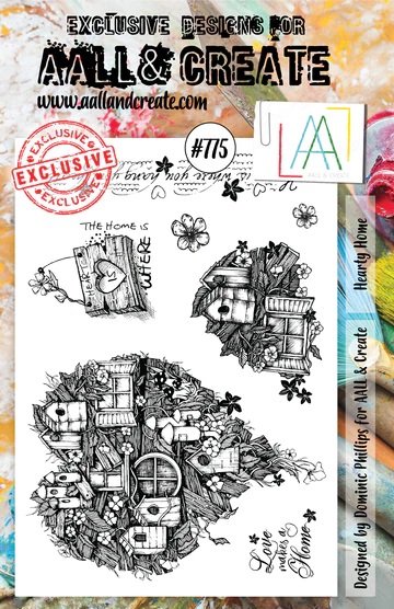 Aall&Create - A5 stempel - Heartly Home - #775