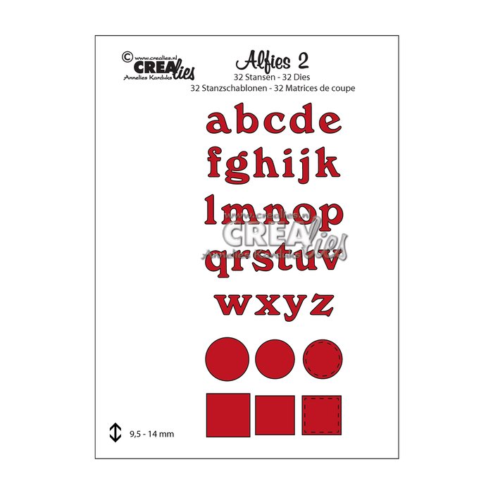 Crealies - Alfabet - små bokstaver