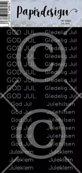 Papirdesign - klistermerke - Jul sort