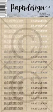 Papirdesign - klistermerke - Gratulerer med dagen Kraft