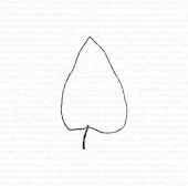 Gummiapan - Leaf outline- Stempel og dies