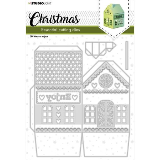 Studio Light Essentials Cutting Dies - NR. 243, Christmas 3D House Enjoy