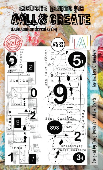 AAll&create - A6 STAMPS  - #833 - For the Love of Numbers