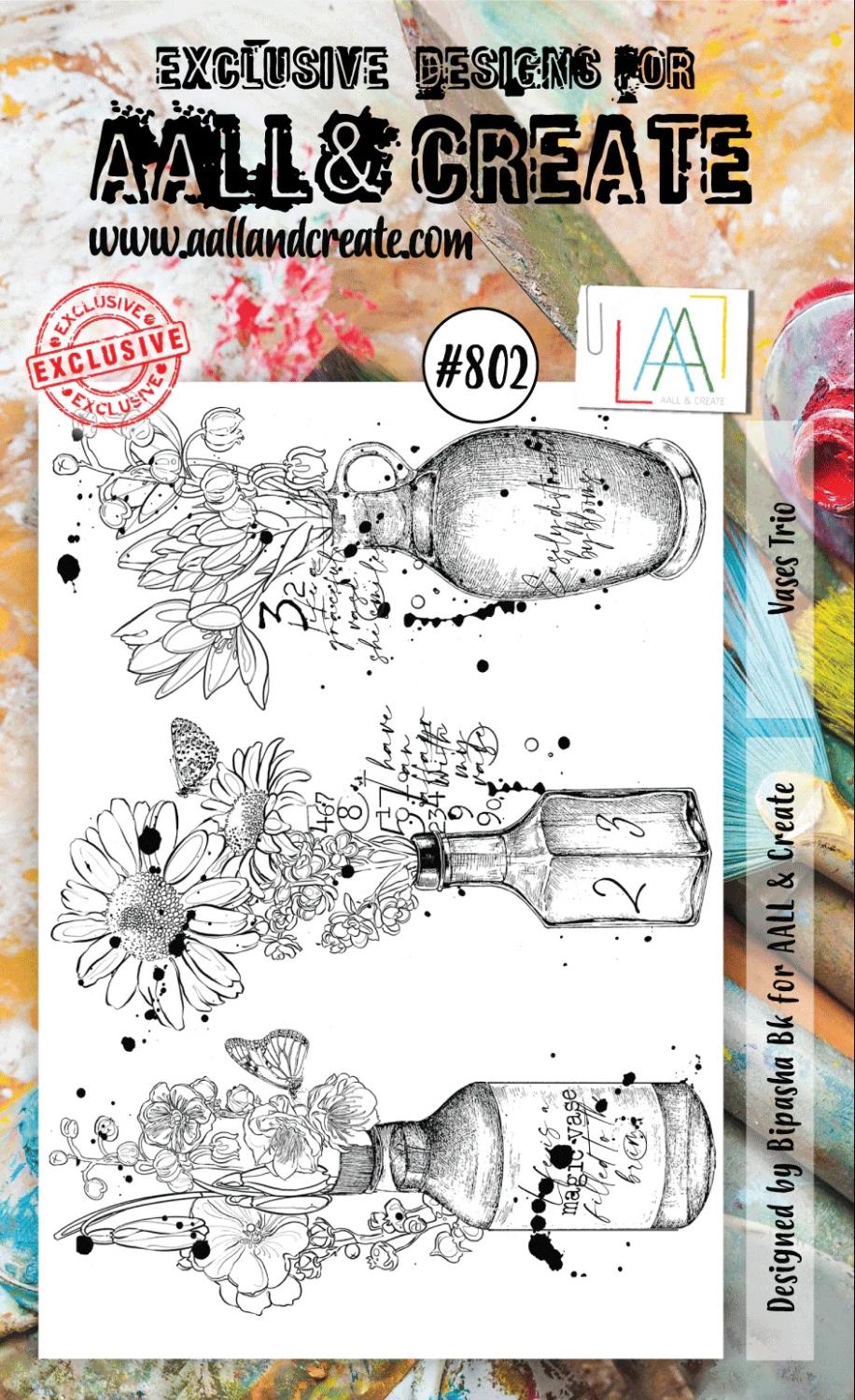 AAll&create - A6 STAMPS  - #802 - Vases Trio