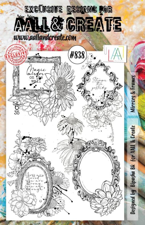 Aall&Create - A5 stempel - Mirrors  frame - #838