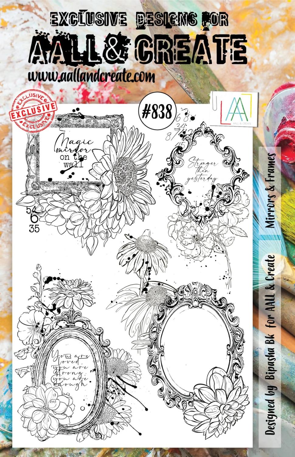 Aall&Create - A5 stempel - Mirrors  frame - #838