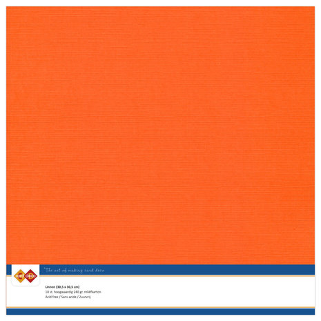 Linen Cardstock - Orange