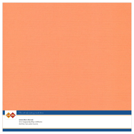 Linen Cardstock - Soft  Orange