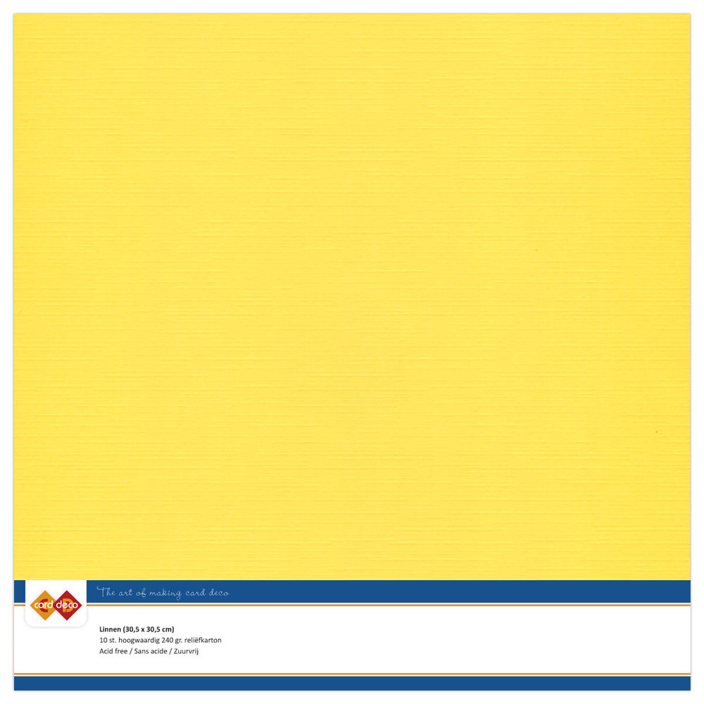 Linen Cardstock - Bright Yellow
