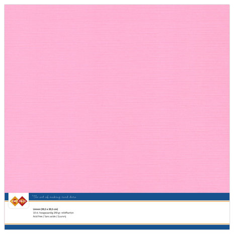 Linen Cardstock - Pink