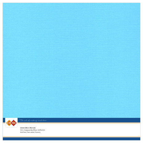 Linen Cardstock - Sky Blue