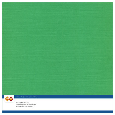 Linen Cardstock - Green