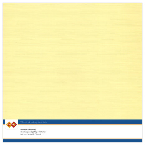 Linen Cardstock - Light Yellow