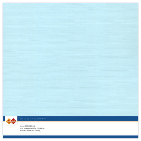 Linen Cardstock - Baby Blue