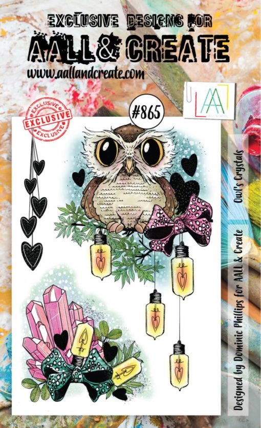 Aall & Create - Owls Crystals -  #865 - A6 STAMPS