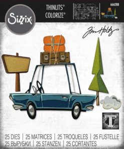Sizzix - Tim Holtz - Thinlits Dies - Colorize - Road Trip