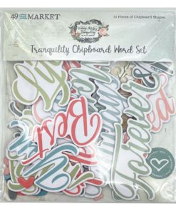49 and Market - Vintage Artistry Tranquility Chipboard Word Set