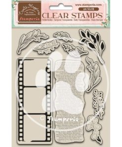 Stamperia - Create Happiness Clear Stamps - Leaves & Movie Film
