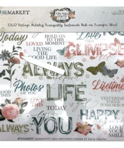 49 and Market - Sentiments - Vintage Artistry Tranquility Rub-Ons 12"X12" 1/Sheet