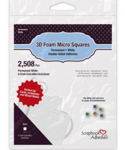 3D Foam Squares Micro White (2508 pcs