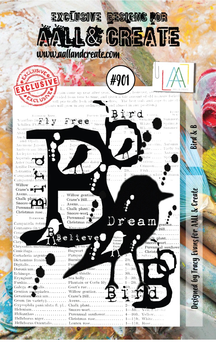 Aall&Create - #901 - A7 STAMP - Bird & B