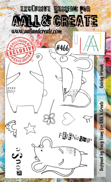 Aall & Create - Quirky Friends - #466 - A6 STAMPS