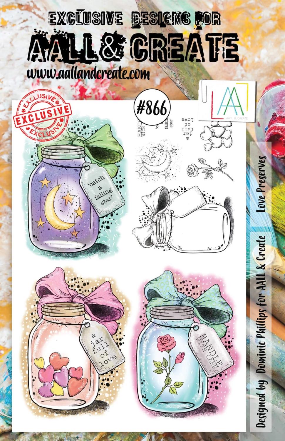 Aall&Create - A5 stempel - Love Preserves - # 866