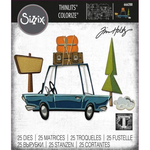 Sizzix - Tim Holtz - Thinlits Dies - Colorize - Road Trip