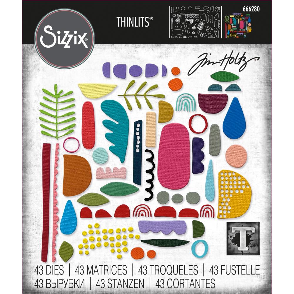 Sizzix - Tim Holtz Alterations - Thinlits - Abstract Elements