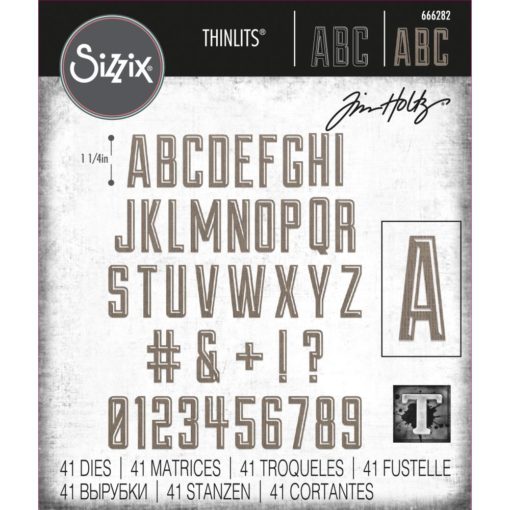 Sizzix - Tim Holtz - Thinlits Dies - Alphanumeric Emphorium