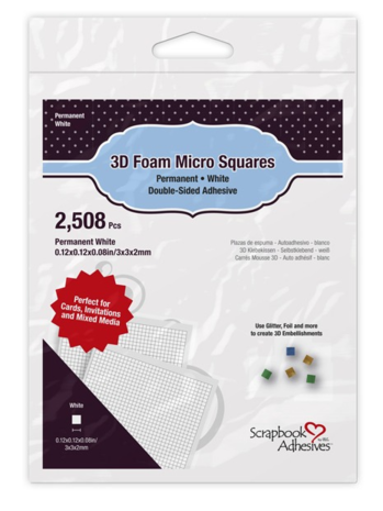 Foam Squares Micro White (2508 pcs) 3D