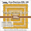 Crealies - Squares with rough edges and stitchlines - Crea-Nest-Lies XXL stansen no. 128