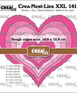 Crealies - Hearts with rough edges - Crea-Nest-Lies XXL stansen no. 14