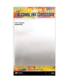 Ranger • Tim Holtz alcohol ink cardstock brushed silver