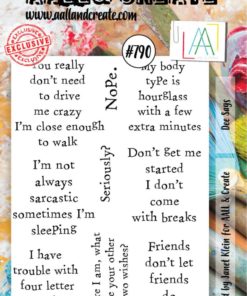 Aall & Create - DEE SAYS - #790 - A6 STAMPS
