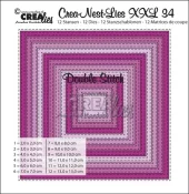 Crealies - Crea-Nest-Lies XXL dies no. 34, Square with double stitchline