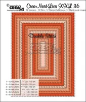 Crealies - Rectangles with double stitchline - Crea-Nest-Lies XXL stansen no. 36