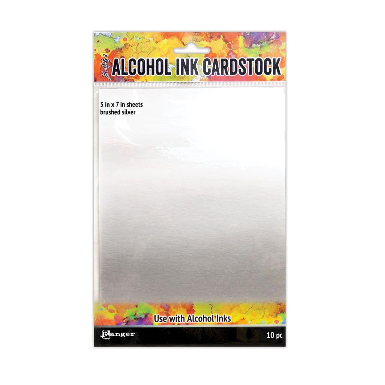 Ranger • Tim Holtz alcohol ink cardstock brushed silver