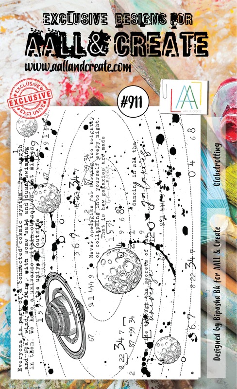 Aall & Create - GLOBETROTTING - #911 - A6 STAMP -