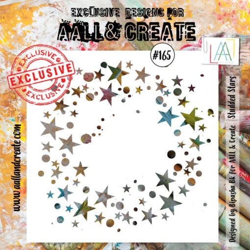Aall&Create - STUDDED STARS - 6"X6" STENCIL #165