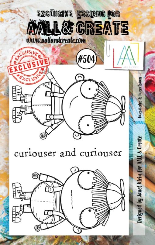 Aall& Create - #504 - TWEEDLEDEE & TWEEDLEDUM - A7 STAMP -