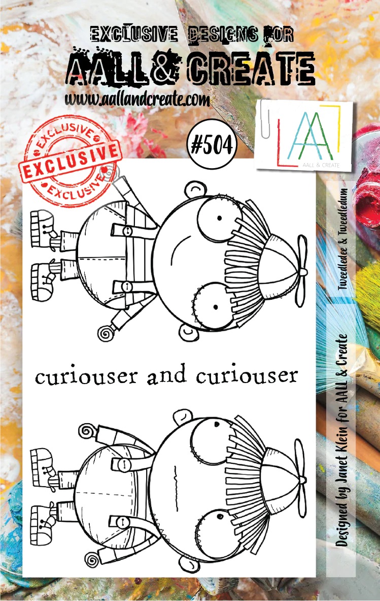 Aall& Create - #504 - TWEEDLEDEE & TWEEDLEDUM - A7 STAMP -