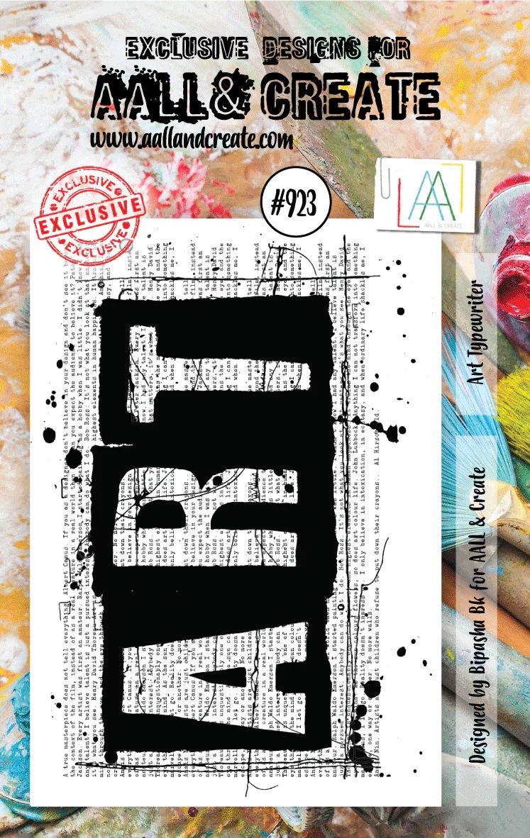 Aall& Create - #923 - ART TYPEWRITER - A7 STAMP -