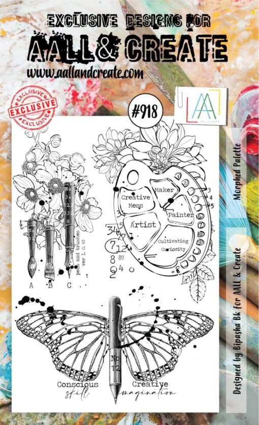 AAll&create - A6 STAMPS  - #918 - MORPHED PALETTE