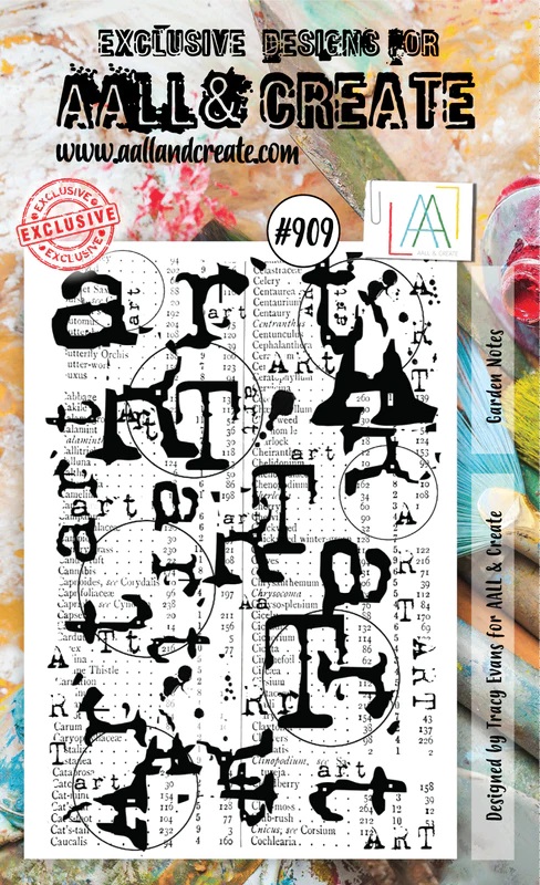 AAll&create - A6 STAMPS  - #909 - GARDEN NOTES