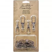 Idea-Ology Metal Swivel Clasp W/Chain 2.78" To 3.75" 12/Pkg