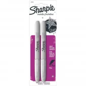 Sharpie Metallic Fine Point Permanent Markers 2/Pk _ Silver